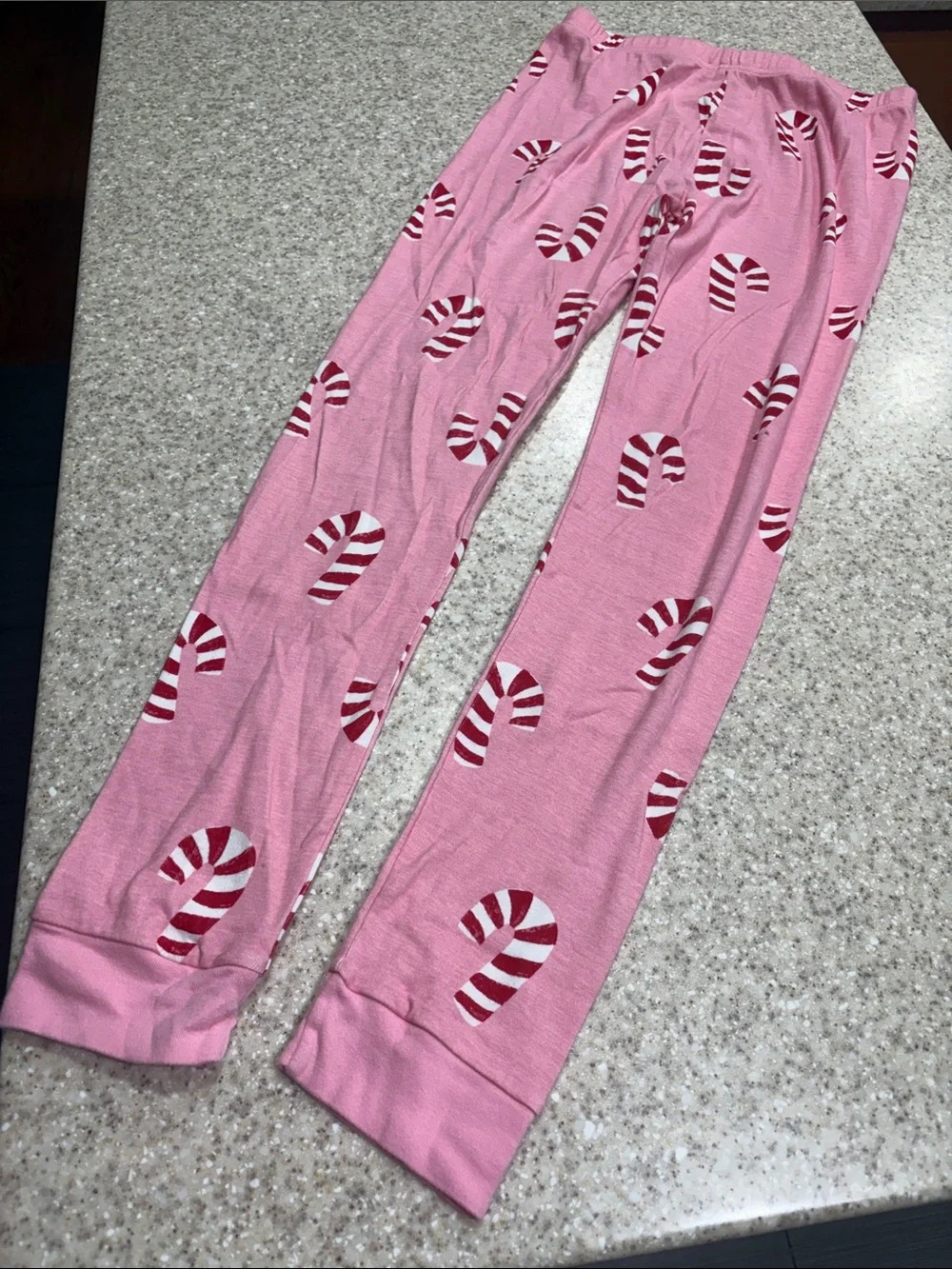 Carters size 14 pink Christmas candy cane pajamas long sleeve and pants cotton